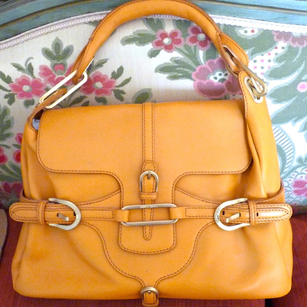 JIMMY CHOO PUMPKIN COLOUR BAG